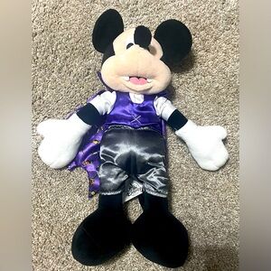 Disney Mickey Vampire plush stuffed Halloween purple cape